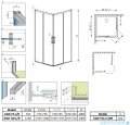 Radaway Idea Kdd kabina 75x120cm chrom połysk/szkło przejrzyste 387066-01-01L/387064-01-01R