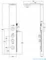 Corsan Balti panel prysznicowy z mieszaczem czarny drewno bambusowe B-001MBL