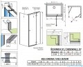 Radaway Torrenta KDJ kabina prysznicowa 90x90 prawa przejrzyste wspornik krzyżowy 133290-01-01R/1330090-01-01