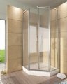 SanSwiss Top-Line Pięciokątna kabina prysznicowa TOP52 z drzwiami otwieranymi 100x100cm przejrzyste/biały TOP5270800407