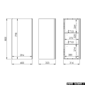 Elita Look szafka wisząca 40x80x31cm stone matt 167615
