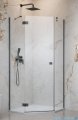 Radaway Essenza 8 Brushed GunMetal Ptj kabina pięciokątna 90x80cm lewa szczotkowany grafit 10490000-92-01L/10490600-01-01