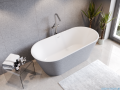 Besco Deeva Glam Złota Illume Coat 150x75 cm wanna wolnostojąca + maskownica odpływu gun metal grafit #WWA-150DGZM