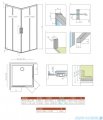 Radaway Idea Kdd Brushed GunMetal kabina 90x120cm szczotkowany grafit 387060-92-01L/387064-92-01R