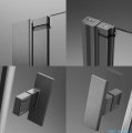 Radaway Nes Kds I Brushed GunMetal kabina 120x75cm lewa szczotkowany grafit 10023120-92-01L/10043075-92-01