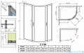 Radaway Premium Plus E Kabina półokrągła z drzwiami przesuwnymi 120x90x170 szkło satinato 30483-01-02N