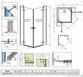 Radaway Fuenta Kdd kabina 90x80cm chrom połysk szkło przejrzyste 1384060-01-01L/1384061-01-01R