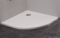 New Trendy Nex brodzik konglomeratowy półokrągły 90x90x3,5 cm biały B-0450