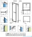 Radaway Arta Dws drzwi wnękowe 130cm lewe szkło przejrzyste 386828-03-01L/386092-03-01L