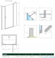 Radaway Nes Dwjs Brushed Gold drzwi wnękowe 140cm prawe szczotkowane złoto 10038140-99-01R