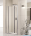 Novellini Drzwi prysznicowe harmonijkowe LUNES S 72 cm szkło przejrzyste profil biały LUNESS72-1D