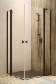 Radaway Nes 8 Black Kdd II kabina 100x100cm czarny mat/szkło przejrzyste 10085100-54-01L/10085100-54-01R