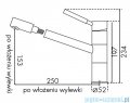 Blue Water Delaware bateria kuchenna z wyciąganą wylewką czarny metalik 5901730610307