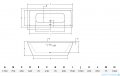 Besco Vena wanna 170x75cm wolnostojąca przyścienna z syfonem #WKVE-170-WS