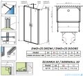 Radaway Nes 8 Dwd+2S kabina 75x100x75cm przejrzyste 10080075-01-01/10082100-01-01/10080075-01-01