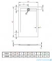 Radaway Teos F brodzik 130x90cm cemento HTF13090-74