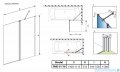 Radaway Nes 8 PND II parawan nawannowy 110cm prawy chrom połysk/przejrzyste 10088110-01-01R