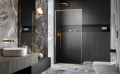 Radaway Modo F II Gold kabina Walk-in 160x201cm Złoty połysk szkło przejrzyste 10409164-09-01