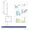 Radaway Essenza Pro Brushed GunMetal Dwj drzwi wnękowe 100cm lewe szczotkowany grafit 10099100-92-01L