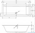 Riho Lugo wanna prostokąta 190x80cm z hydromasażem JOY prawa B135011005