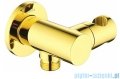 Deante Cascada Gold przyłącze kątowe z uchwytem na słuchawkę okrągły złoty NAC Z57K