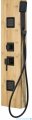 Corsan Bao panel natryskowy z mieszaczem czarny drewno bambusowe B-022MBC