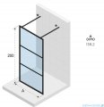 Riho Grid GB401 kabina prysznicowa Walk In 140cm czarna G004035121