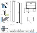 Radaway Eos DWJS drzwi prysznicowe 120 lewe przejrzyste 13799454-01L