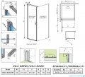 Radaway Nes Kdj I Brushed GunMetal kabina 90x70cm lewa szczotkowany grafit 10022090-92-01L/10039070-01-01