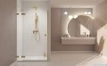 Radaway Essenza Pro Brushed Gold Dwj drzwi wnękowe 120cm lewe szczotkowane złoto 10099120-99-01L