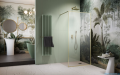 Radaway Modo F II Brushed Gold kabina Walk-in 50x201cm Szczotkowane Złoto  szkło przejrzyste 10409054-99-01
