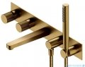 Omnires Contour bateria wannowa 5-otworowa podtynkowa złoto szczotkowane CT8037/1GLB