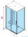 Novellini Glax 1 2.0 kabina standard 120x90 lewa biała G212P299SMF-1UU