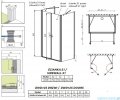 Radaway Eos II DWD+2S kabina przyścienna 75x90x75cm szkło przejrzyste 3799401-01/3799409-01L/3799409-01R
