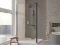 Besco Eco-n Black kabina walk-in 110x195cm przejrzyste ENB-110-195C