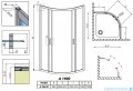 Radaway Premium Plus A Kabina półokrągła 90x90 szkło grafitowe 30403-01-05N