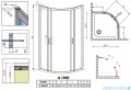 Radaway Premium Plus A Kabina półokrągła 90x90 szkło grafitowe 30403-01-05N