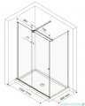 Excellent Ortigo kabina prostokątna 140x90 cm przejrzysta złoty połysk KAEX.5016.K.1400.0900.GL