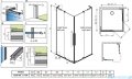 Radaway Furo SL Black KDD kabina 90x110cm czarny mat/szkło przejrzyste 10305090-54-01L/10305110-54-01R