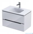 Oristo Silver Uni szafka podumywalkowa wisząca 80x50x46cm biały połysk OR33-SD2S-80-1-V3