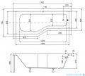 Besco Integra 170x75cm Wanna asymetryczna lewa #WAI-170-PL