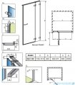 Radaway Euphoria DWJ Drzwi wnękowe 120 prawe szkło przejrzyste + brodzik Argos D + syfon 383812-01R/383214-01R/4AD812-01