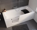 Polimat Vovo wanna prostokątna dla osób starszych 160x75cm 00741 wanny z drzwiczkami