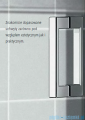 Kermi Cada XS drzwi przesuwne 2-częściowe z polem stałym lewe 140 cm CKG2L14020VPK