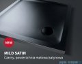 New Trendy Mild Satin Black Brodzik akrylowy prostokątny 90x80x4,5 cm czarny mat B-0674