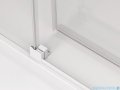 SanSwiss Cadura White Line drzwi przesuwne 130cm jednoskrzydłowe lewe z polem stałym profile biały mat CAS2G1300907