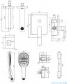 Omnires Sacramento system wannowy podtynkowy czarny mat SYSSCW01BL