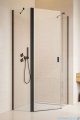 Radaway Nes Black Ptj kabina pięciokątna 80x100cm lewa czarny mat/szkło przejrzyste 10052000-54-01L/10052400-54-01