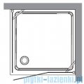 Kerasan Kabina kwadratowa lewa, szkło dekoracyjne przejrzyste profile brązowe 100x100 Retro 9150N3