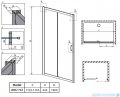 Radaway Premium Plus DWJ Drzwi wnękowe 115cm szkło przejrzyste 33306-01-01N